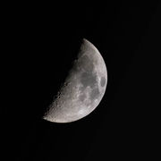 September Waxing Moon. Photo by Dave Bell.