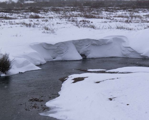 Old Man Winter Snoring In North Piney Creek. Photo by Dave Bell.