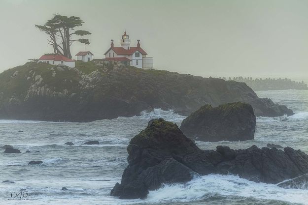 Foggy Battery Point. Photo by Dave Bell.