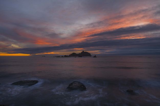 Sunset Glow Over Sea Lion Point. Photo by Dave Bell.