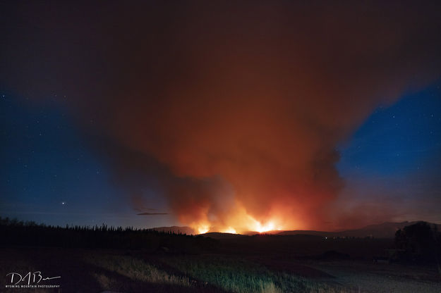 Night Blaze View From Jim Bridger Estates-Sept 27. Photo by Dave Bell.
