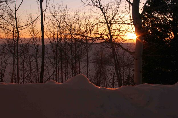 Lit Snowbank Over Fremont Lake. Photo by Dave Bell.