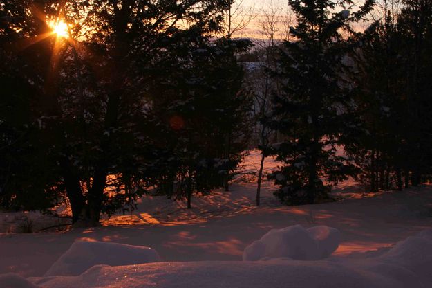 Sunset and Pink Snow. Photo by Dave Bell.