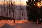 Sun and Snow Over Fremont Lake. Photo by Dave Bell.