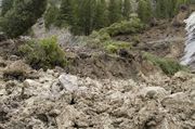 Jumbled Earth--Bedrock On Right. Photo by Dave Bell.