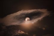 Transluscent Eclipse Cloud-1 Minute After 7PM. Photo by Dave Bell.