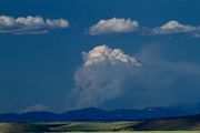 Forest Fire--A long ways away!. Photo by Dave Bell.