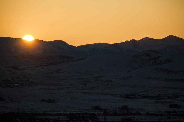 Wyoming Range Sunset--Wyoming Peak On Right. Photo by Dave Bell.