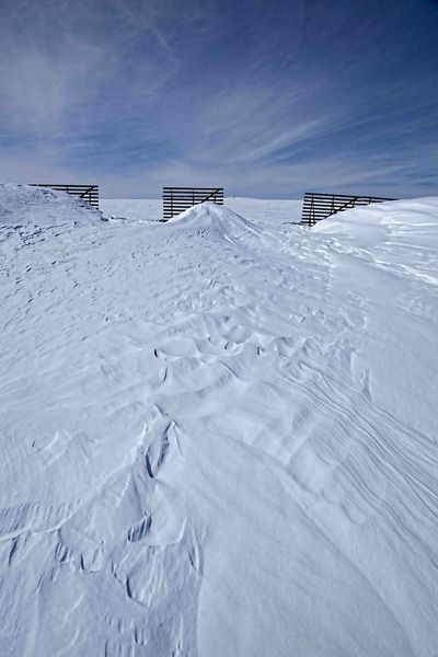 Drifted Snow Patterns. Photo by Dave Bell.