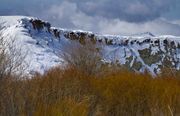 Snow Laden Bluffs. Photo by Dave Bell.