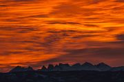 Sunrise Fire Over The Cirque. Photo by Dave Bell.