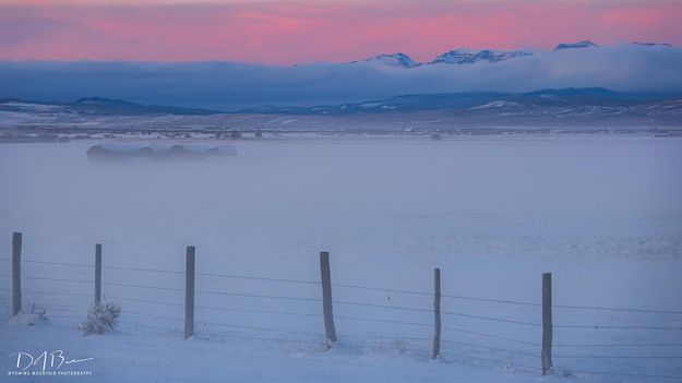 Foggy Bottom--Sunset At Pape Ranches. Photo by Dave Bell.