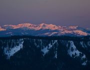 First Light On Wyoming Range. Photo by Dave Bell.