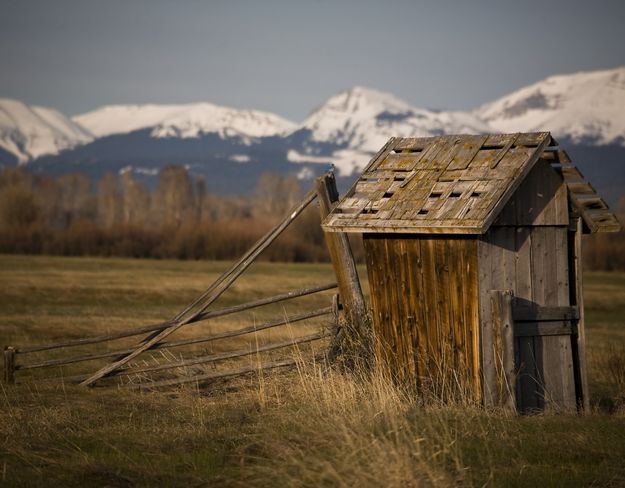 Outhouse and Gate. Photo by Dave Bell.