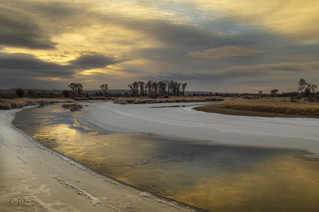 Winter River Reflections. Photo by Dave Bell.