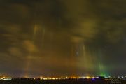 Light Pillars--December 12. Photo by Dave Bell.