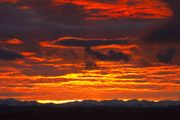 Intense Sunset Color Over The Gros Ventre Range. Photo by Dave Bell.