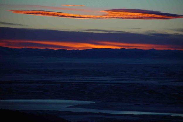 Red Flare Over Soda Lake. Photo by Dave Bell.