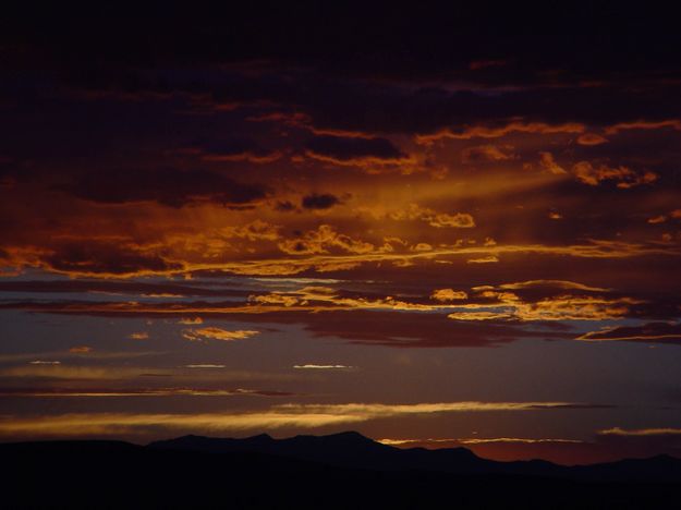 Mid-August 2003 Sunset Over Wyoming Range. Photo by Dave Bell.