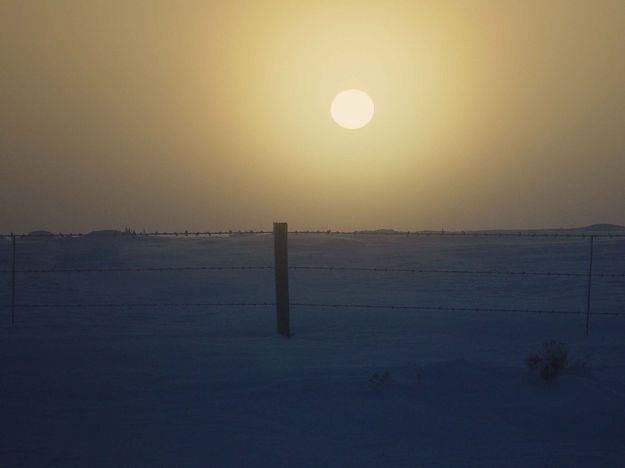 Foggy Farson Sunrise. Photo by Dave Bell.