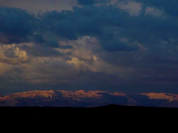Sunrise Lights Up Wyoming Range On October 31, 2003 In Advance Of Winter Storm. Photo by Dave Bell.