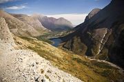 Climbing The Swiftcurrent Pass Trail. Photo by Dave Bell.