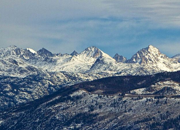 Gannett Peak (L) On Thanksgiving Day. Photo by Dave Bell.