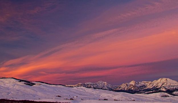 Alpenglow Over The Gros Ventre. Photo by Dave Bell.