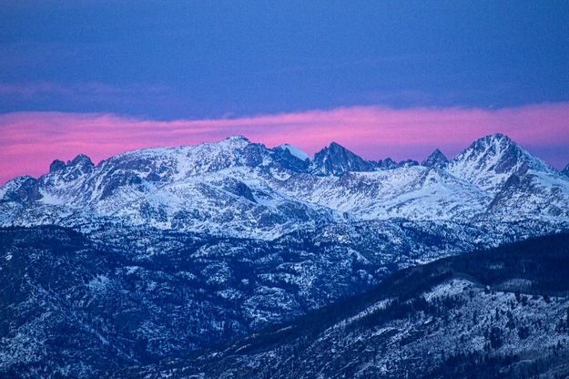 Last Alpenglow. Photo by Dave Bell.