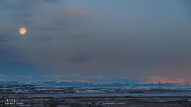 McDougall Fire And The Setting Moon. Photo by Dave Bell.