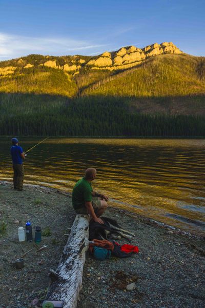 Relaxation And Recovery At Big Salmon Lake. Photo by Dave Bell.