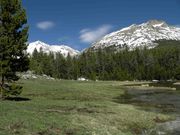 Schiestler Peak (r) el. 11624'. Photo by Dave Bell.