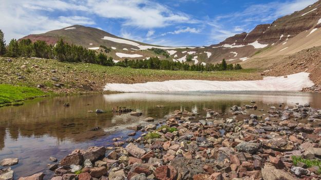 Straight Creek Basin And Lake. Photo by Dave Bell.