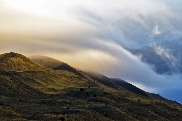 Fog Streaming Over Fremont Ridge. Photo by Dave Bell.