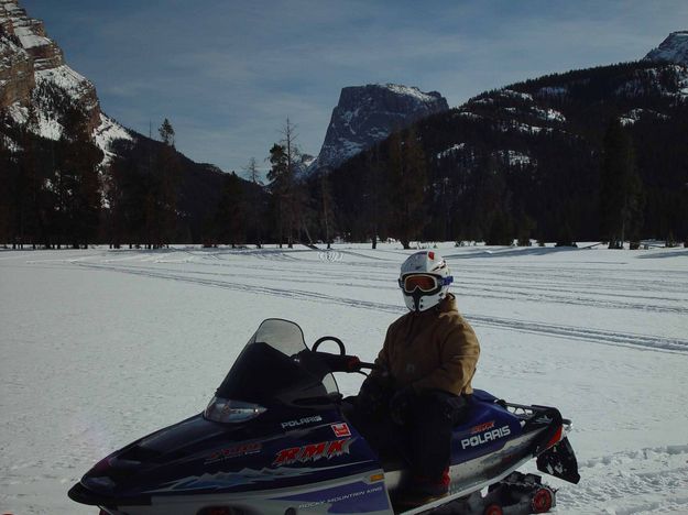 Sittin On The Ice--Lower Green River Lake. Photo by Dave Bell.