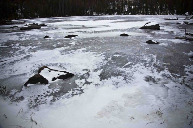 Glimpse Lake Ice. Photo by Dave Bell.