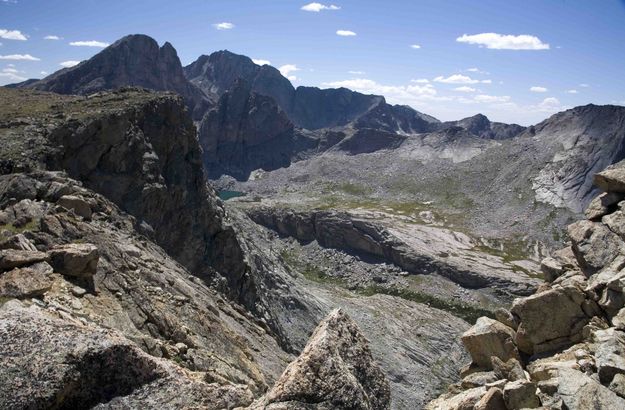 East Temple Peak, Temple Peak And Lost Temple Spire. Photo by Dave Bell.