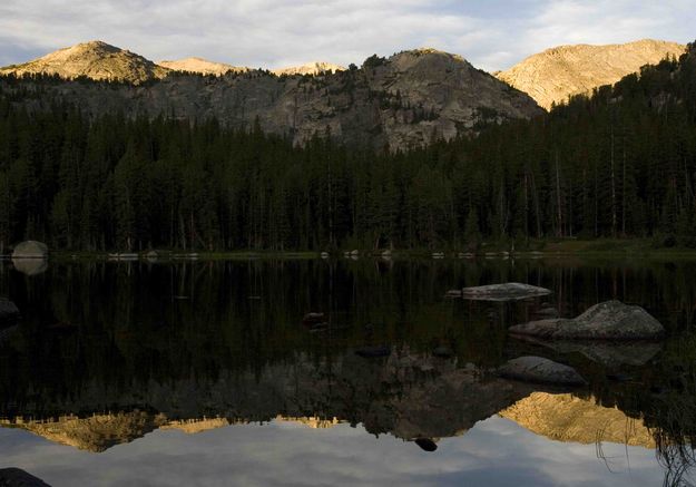 Sunrise Reflection On Lower Baer Lake. Photo by Dave Bell.