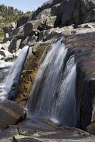 Inlet Falls Into Upper Deep Creek Lake. Photo by Dave Bell.