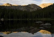 Sunrise Reflection On Lower Baer Lake. Photo by Dave Bell.