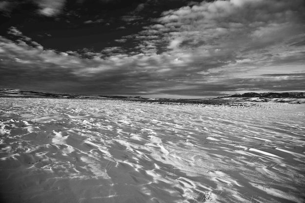 Snow Patterns, Cloud Patterns--Black and White Version. Photo by Dave Bell.