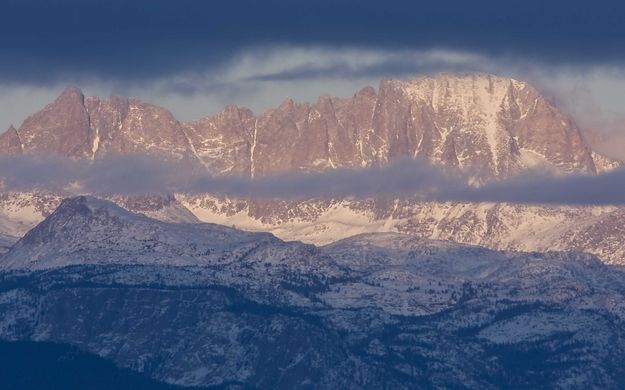 Fremont Peak At Sundown From Above Daniel. Photo by Dave Bell.