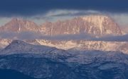 Fremont Peak At Sundown From Above Daniel. Photo by Dave Bell.