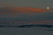 Wind River Moonrise and Sunset. Photo by Dave Bell.