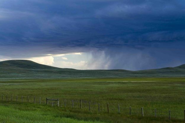 Approaching Thunderstorm Over Boroff Hay Meadow. Photo by Dave Bell.