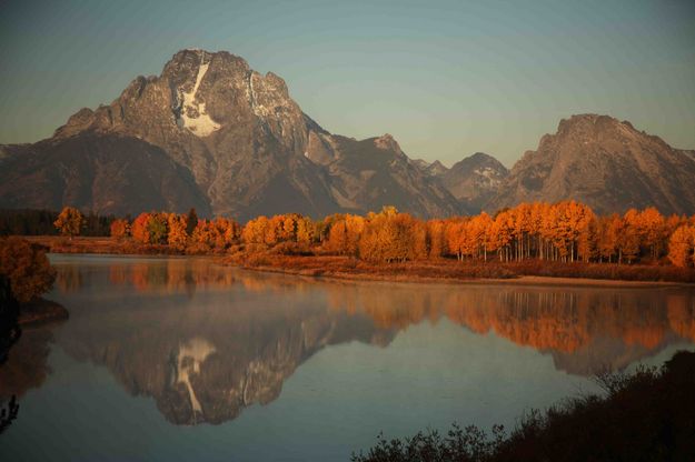 Mt. Moran Sunrise. Photo by Dave Bell.
