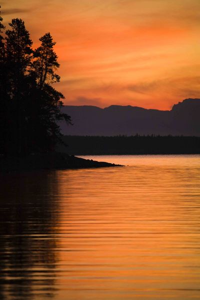 Early Light On Lake Yellowstone. Photo by Dave Bell.