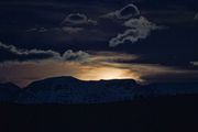 Halloween Eve Full Moon Rise Sequence Over The Wind River Mountains-October 30, 2012