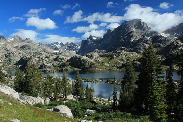 Island Lake Panorama. Photo by Fred Pflughoft.