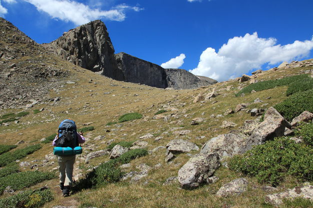 Last Few Yards to Hailey Pass. Photo by Fred Pflughoft.